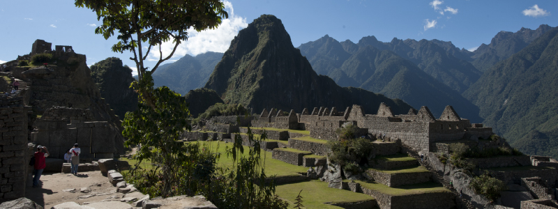 Sunrise view over Machu Picchu citadel in Peru